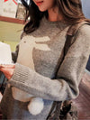 Jaden Bunny Knit Sweater in Grey - 2 Love One