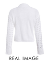 White Dreamin&#39; Hollow Out Knit Top - 2 Love One