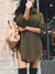 Sandi High Neck Sweater Dress in Olive - 2 Love One