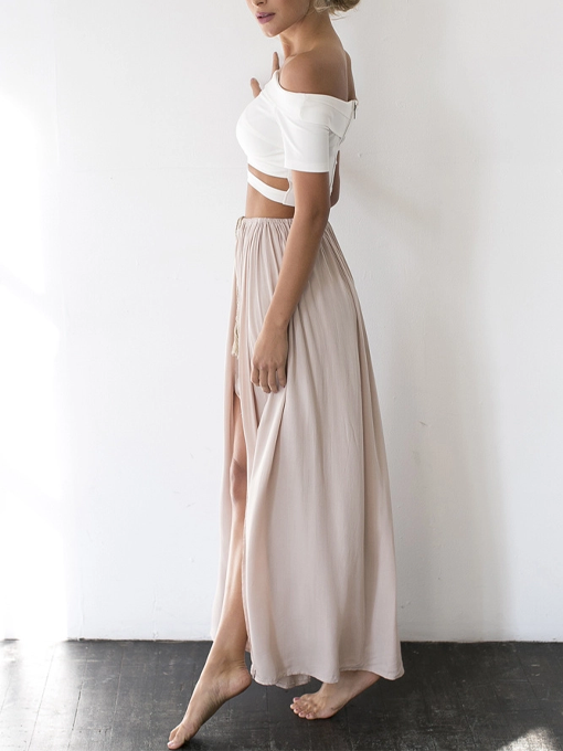 Against The Tides Maxi Skirt Nude | 2 Love One