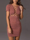 Alaina Lace Up Body-con Dress - 2 Love One