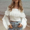Amelia Tassels Off Shoulder Knit Top - 2 Love One