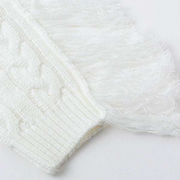 Amelia Tassels Off Shoulder Knit Top - 2 Love One