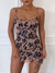 Animal Print Ruched Cami Dress - 2 Love One