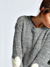 Anna White Heart Knit Sweater in Grey - 2 Love One