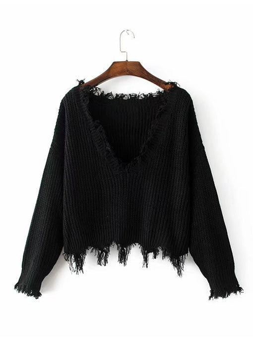 Ava Distressed Knit Top - 2 Love One