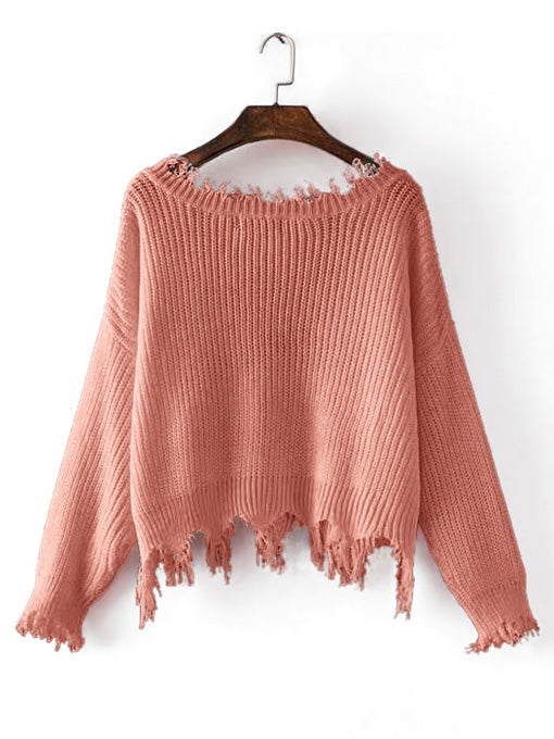 Ava Distressed Knit Top - 2 Love One