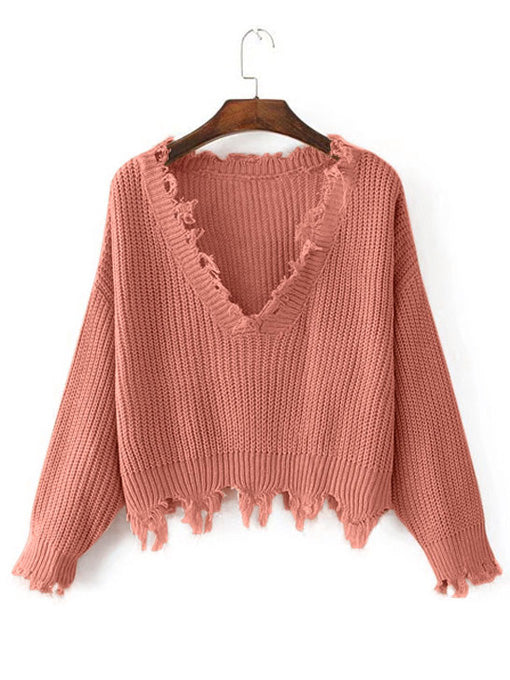 Ava Distressed Knit Top - 2 Love One