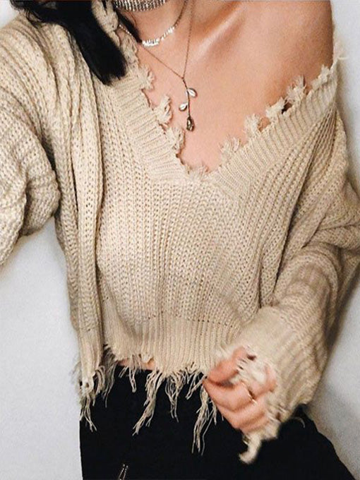 Ava Distressed Knit Top - 2 Love One