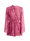 Backless Lace-up Floral Print Playsuit - 2 Love One
