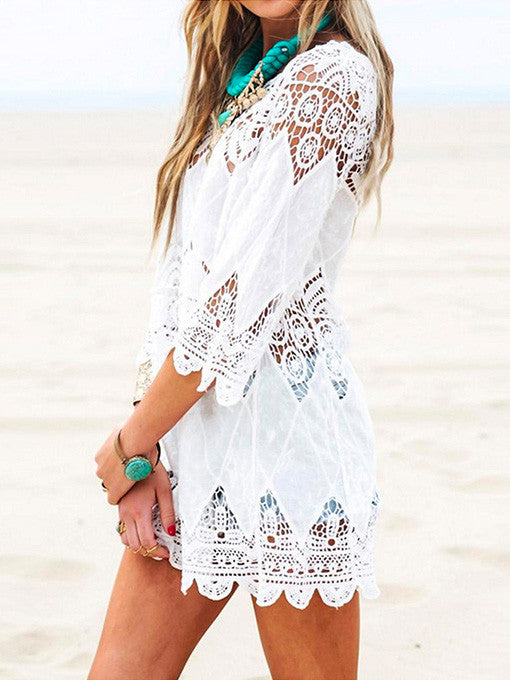 Bernet Crochet Hollow Out Dress - 2 Love One