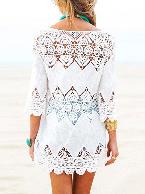 Bernet Crochet Hollow Out Dress - 2 Love One