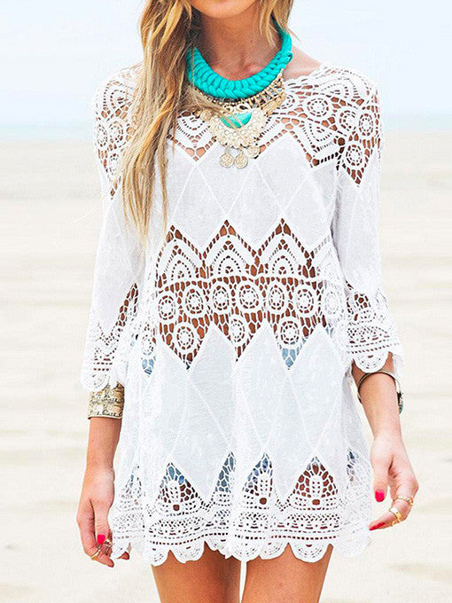 Bernet Crochet Hollow Out Dress - 2 Love One