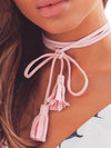 Bethany Suede Tassel Necklace - 2 Love One