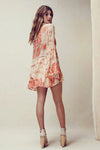 Boho Flare Sleeve Floral Tunic Pink - 2 Love One