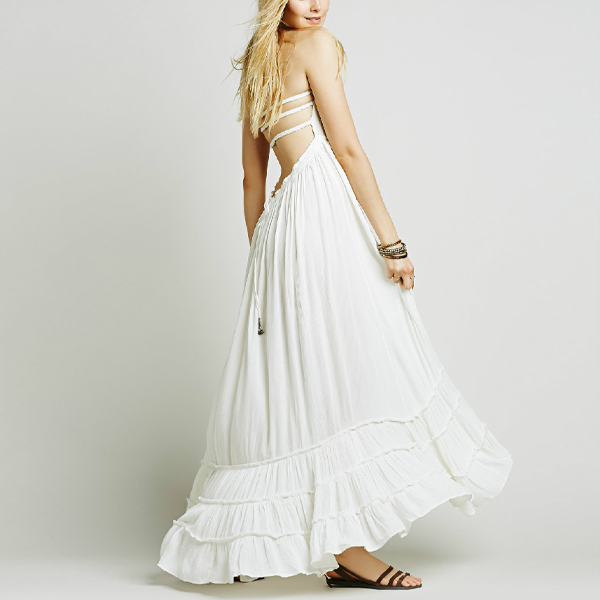Boho Nights Open Back Dress - 2 Love One