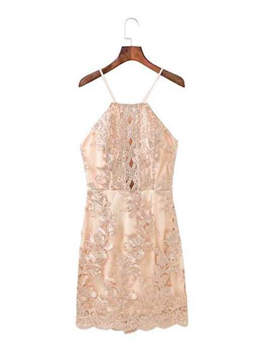 Chantelle Floral Embroidery Lace Dress - 2 Love One