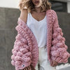 Caitlin Puff Sleeves Hand Knit Cardigan - 2 Love One