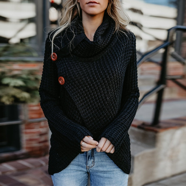 &quot;Calantha&quot; Asy Hem Knit Sweater - 2 Love One