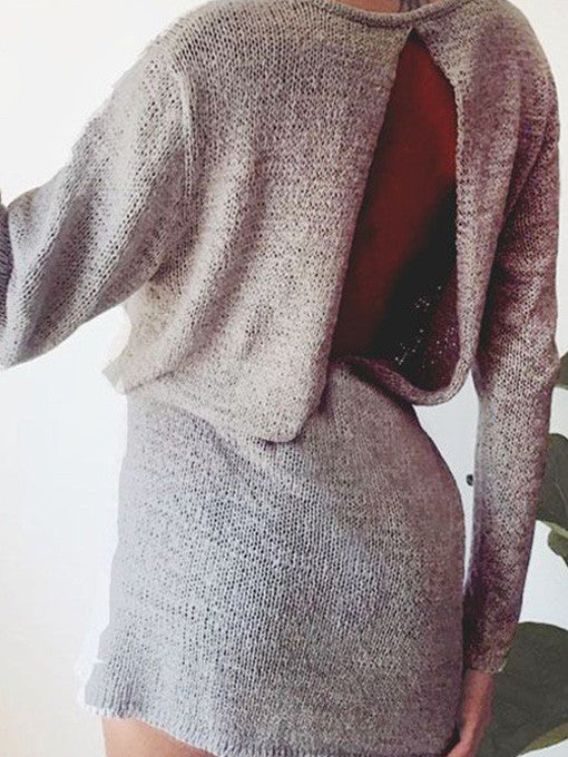 Callie Open Knit Back Dress - 2 Love One