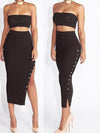 Callie Side Button Sleek Skirt - 2 Love One