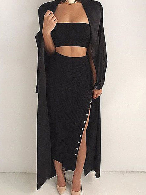 Callie Side Button Sleek Skirt - 2 Love One