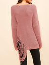 Cara Oversized Ripped Sweater in Pink - 2 Love One