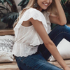 Caroline V-Neck Summer White Top - 2 Love One