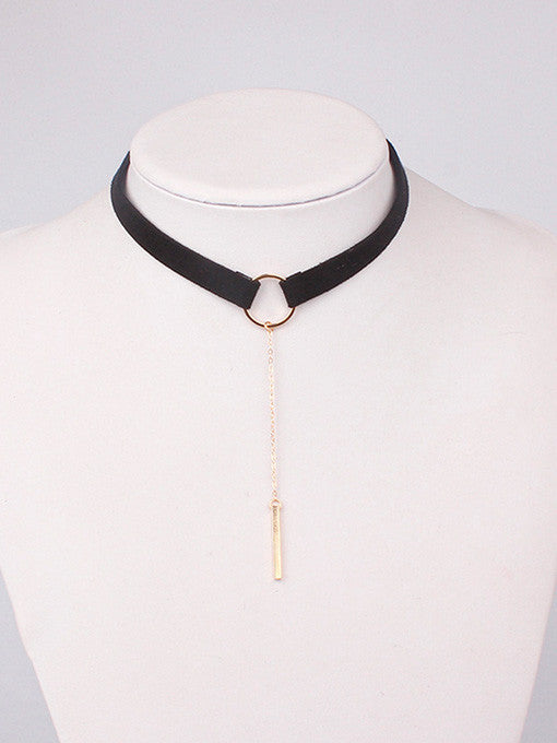 Chantelle Circle Pendant Choker - 2 Love One