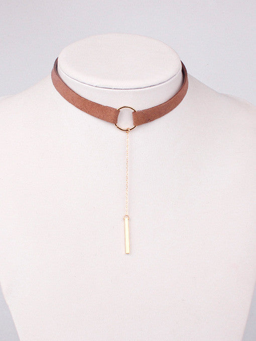 Chantelle Circle Pendant Choker - 2 Love One