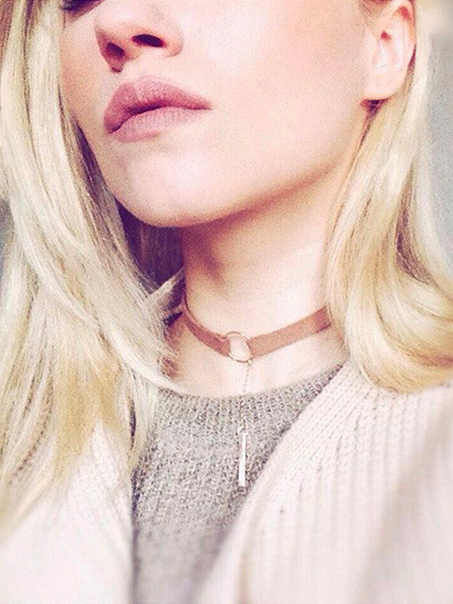 Chantelle Circle Pendant Choker - 2 Love One