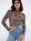Cheetah Print Mock Neck Bodysuit - 2 Love One
