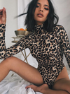 Cheetah Print Mock Neck Bodysuit - 2 Love One