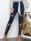 Chloe Lace Up Faux Suede Pants - 2 Love One