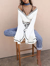 Chrissy Monochrome Wrap Crop Top - 2 Love One