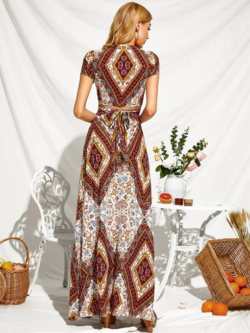 Cleopatra High Split Skirt Set - 2 Love One