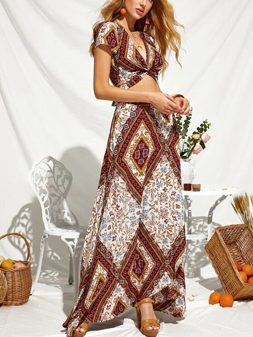 Cleopatra High Split Skirt Set - 2 Love One