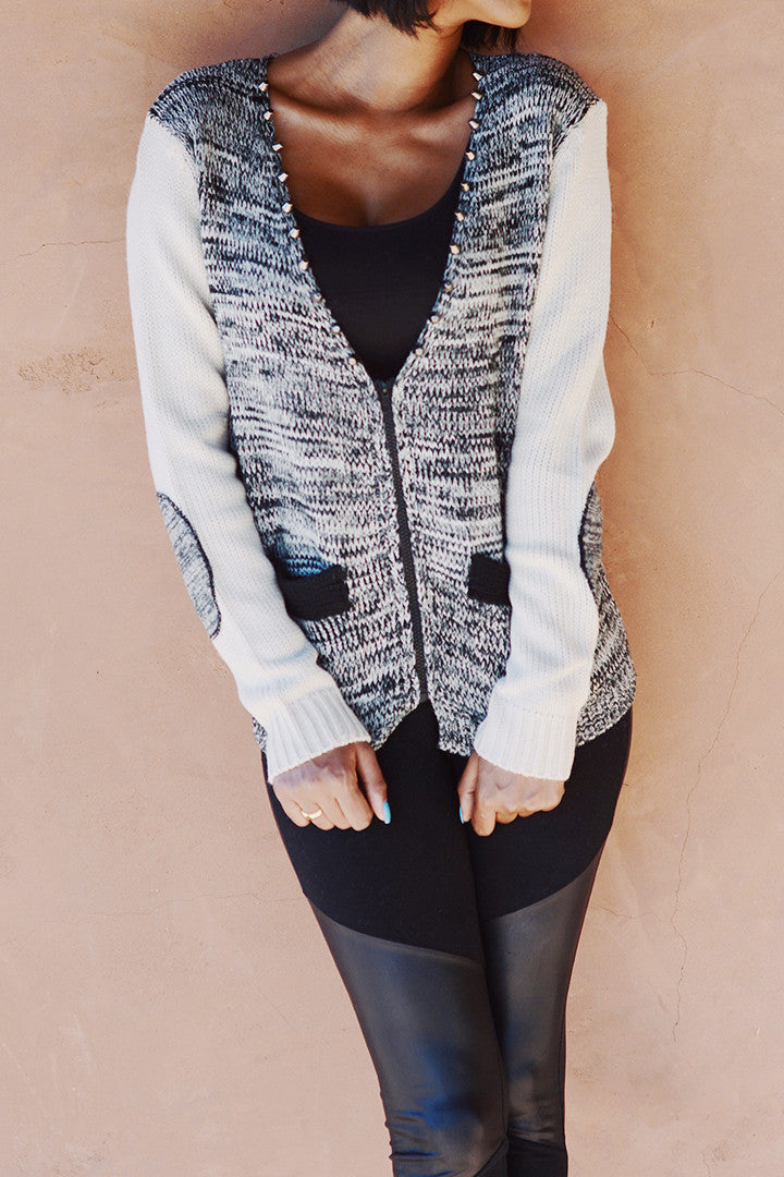 Deep V-Neckline Zip Sweater - 2 Love One