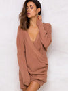 Devanie V Neck Wrap Knit Top - 2 Love One