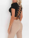 Devin Criss Cross Back Crop Top - 2 Love One