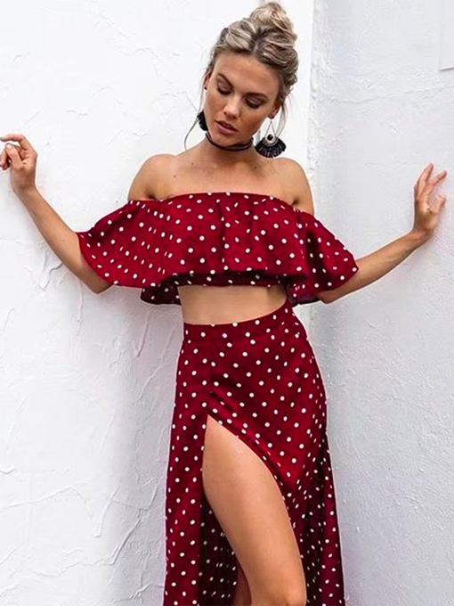 Dotty Two-Piece Ruffle Set - 2 Love One