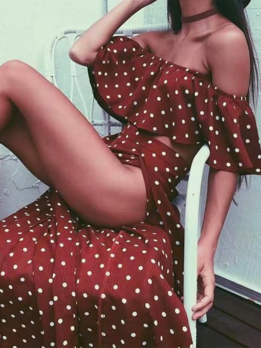 Dotty Two-Piece Ruffle Set - 2 Love One