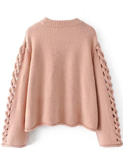 Evangelie Hollow Out Knit Sweater - 2 Love One