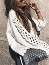 Evangelie Hollow Out Knit Sweater - 2 Love One