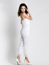 Evelyn White Sequin Jumpsuit - 2 Love One