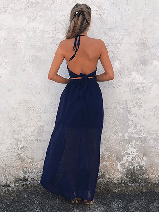 Flowy Split-Back Two Piece Dress - 2 Love One Flowy Split-Back Two Piece Dress - 2 Love One
