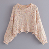 Funfetti Destroyed Hem Knit Top - 2 Love One