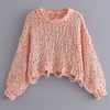 Funfetti Destroyed Hem Knit Top - 2 Love One