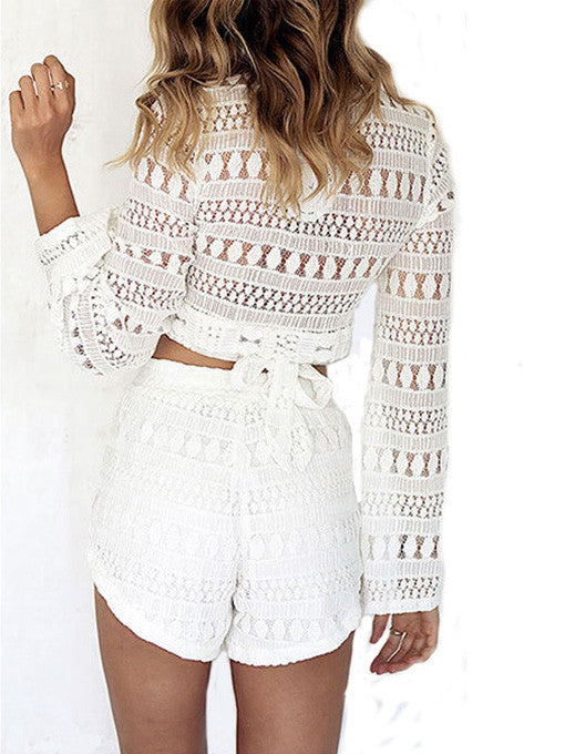 Hadley White Detailed Boho Two-Piece - 2 Love One