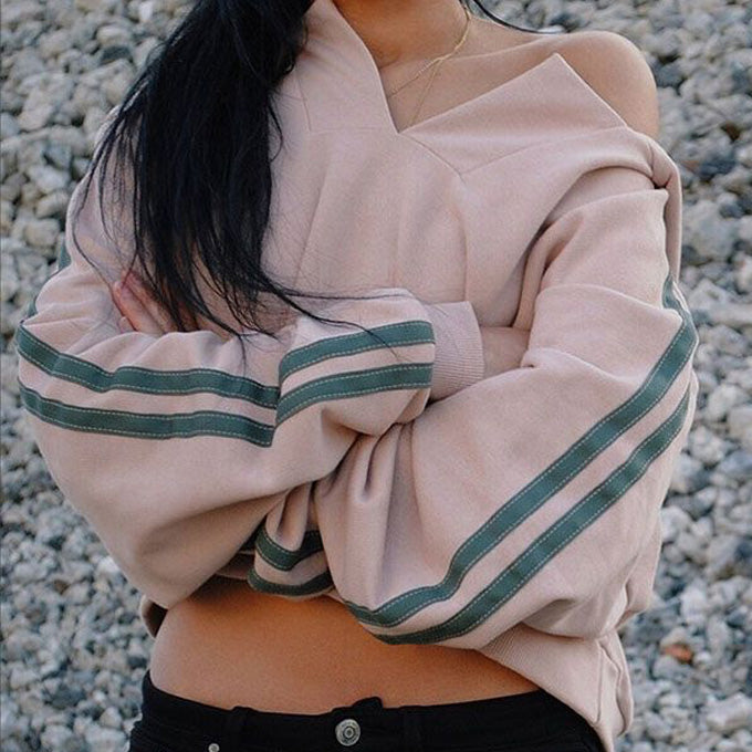 Hailey Pullover Cropped Sweatshirt - 2 Love One